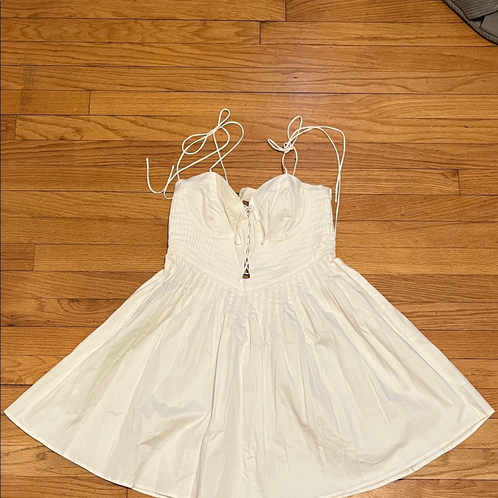 For Love And Lemons Ivory Pleated Dress